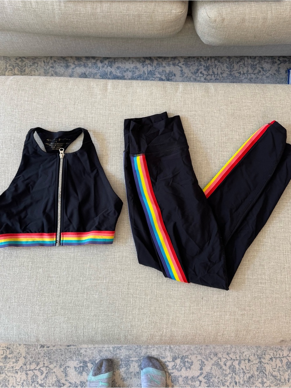 Spiritual Gangster Matching Bra and Legging Set size Small